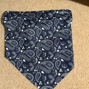 Paisley Patterned Blue Bandana Top